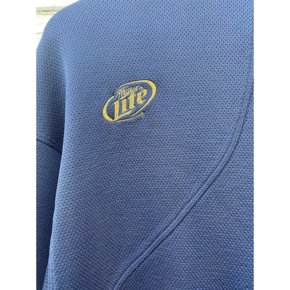 NIKE GOLF 1/4 Zip Sweatshirt Pullover Navy Blue MILLER LITE Embroidered XL Mens - Picture 8 of 8